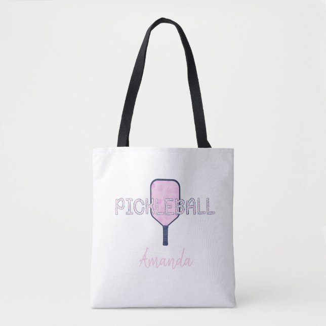 Tote Bag Pickleball avec Pickleball Paddle Personnalisé (Devant)