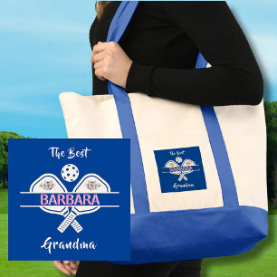 Tote Bag Pickleball Best Grand-mère Paddles Prénom