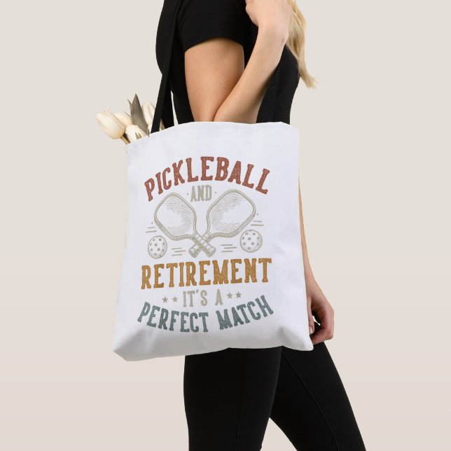 Tote Bag Pickleball et retraite C'est une correspondance pa (De près)