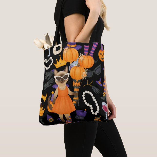 Tote Bag Pickleball Halloween (De près)