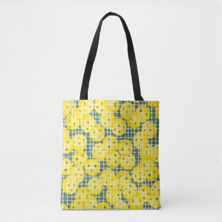 Tote Bag Pickleball is Life - Jaune sur vert