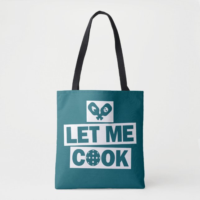 Tote Bag Pickleball Laissez-moi cuisiner (Devant)