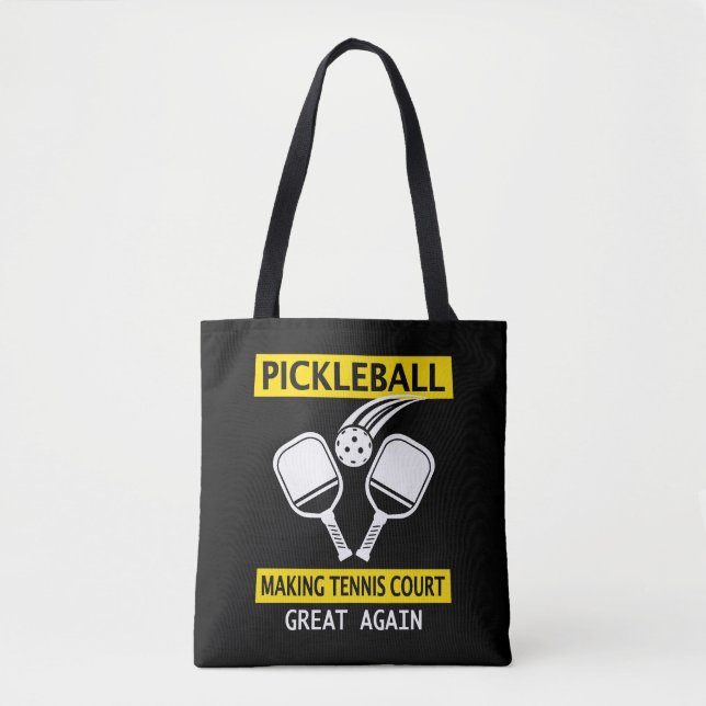 Tote Bag Pickleball Rendre sa cour de tennis (Devant)