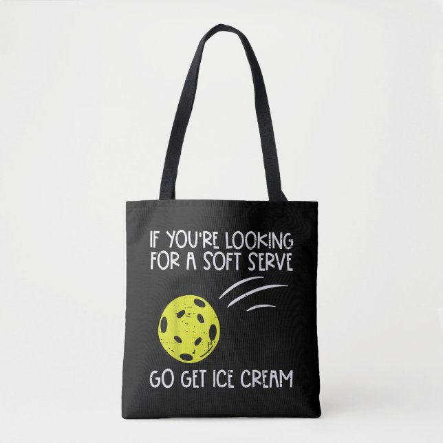 Tote Bag Pickleball Soft Serve Obtenir Crème Glacée Pickle  (Devant)