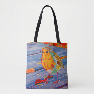 Tote Bag Picnic Table Robin