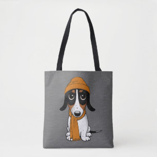 Tote Bag Piebald Dachshund Chien Hipster