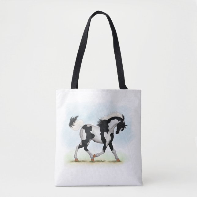 Tote Bag Piebald Overo Pinto Horse (Devant)
