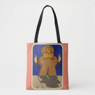 Tote Bag Pièce de jeu Tiki géant dessin animé amusant desig
