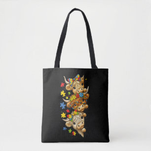 Tote Bag Pièce de puzzle de sensibilisation à l'autisme de 