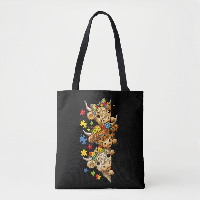 Tote Bag Pièce de puzzle de sensibilisation à l'autisme de  (Devant)