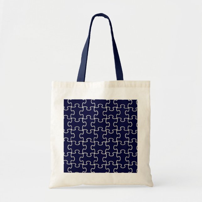 Tote Bag pièces de puzzle couleur (Devant)