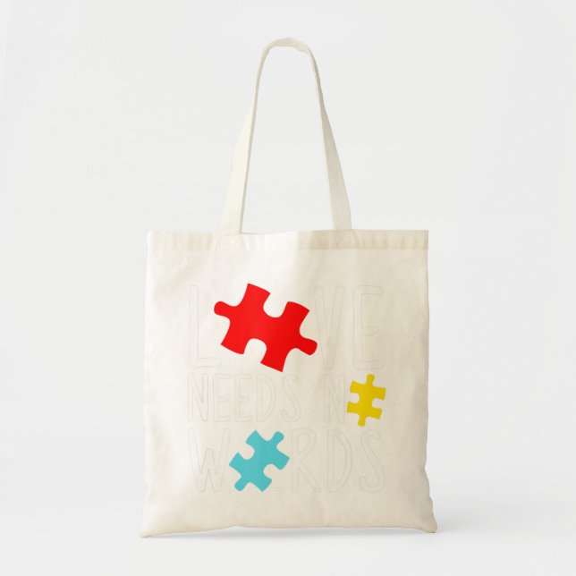 Tote Bag Pièces de puzzle de la sensibilisation à l'autisme (Devant)