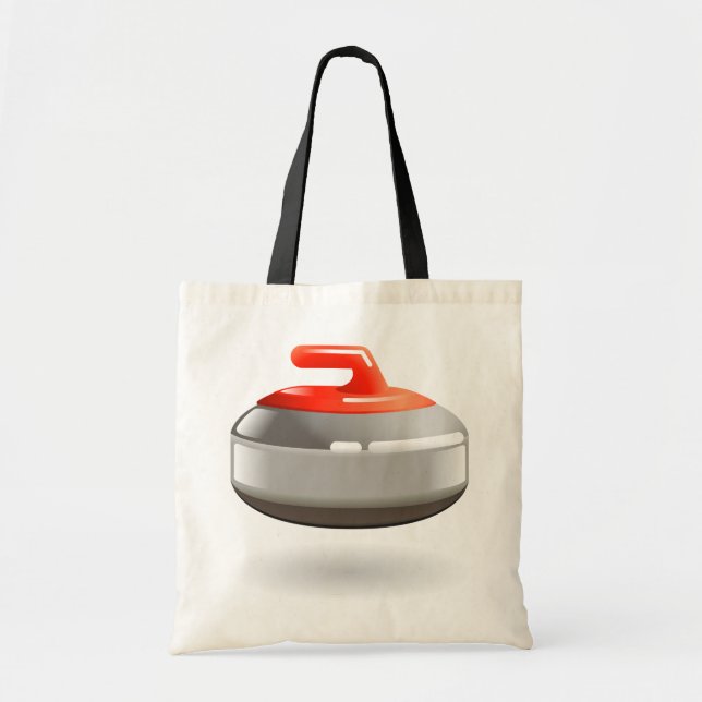 Tote Bag Pierre à curling rouge Sports d'hiver (Devant)