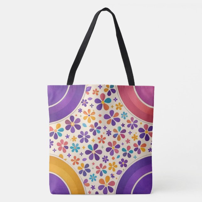 Tote Bag Pierre Angulaire Bloom — Variante Violet Royal (Devant)