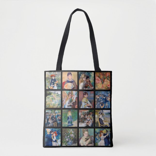 Tote Bag Pierre-Auguste Renoir - Collage de chefs-d'oeuvre (Devant)