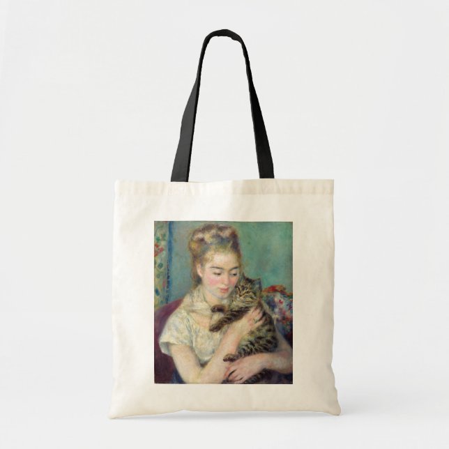 Tote Bag Pierre-Auguste Renoir - Femme avec chat (Devant)