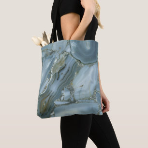 Tote Bag Pierre de marbre bleu
