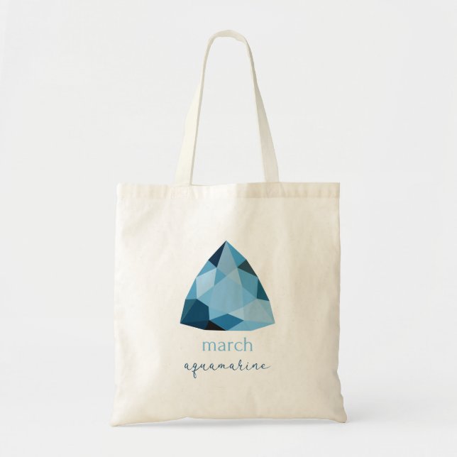 Tote Bag Pierre de naissance de mars Aquamarine (Devant)
