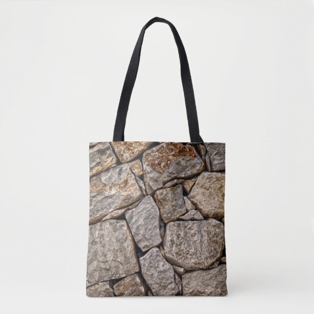 Tote Bag Pierre murale pierres maçonnerie roches (Devant)