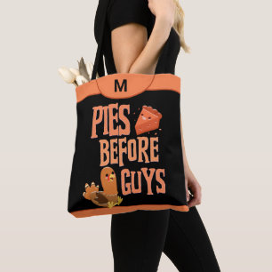 Tote Bag Pies Avant Les Gars Thanksgiving Monogramme Amusan