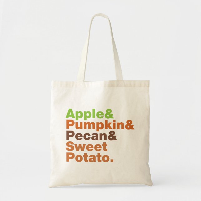 Tote Bag Pies de vacances ~ Fête Noël Thanksgiving Noël (Devant)