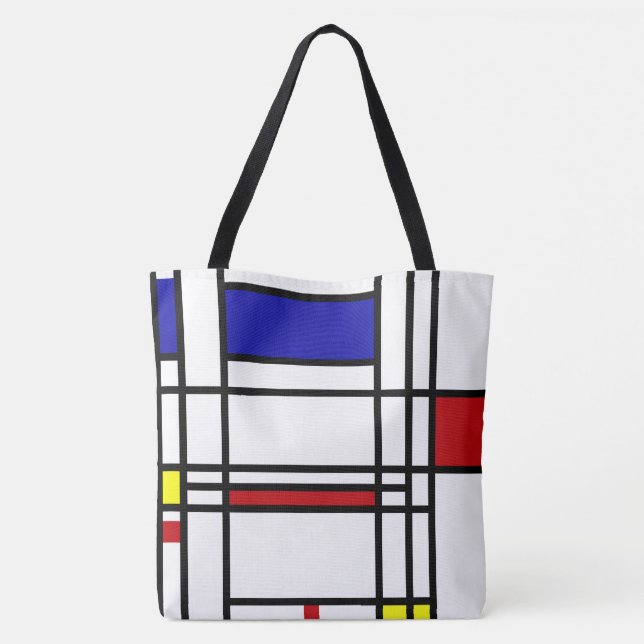 Tote Bag Piet Mondrian , “ Composition No.10 ” (Dos)