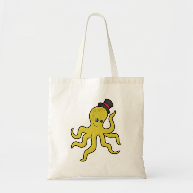 Tote Bag Pieuvre avec Casquette (Devant)