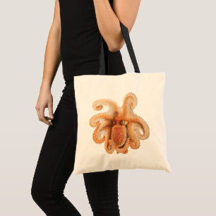 Tote Bag Pieuvre Salutii, Animaux Aquatiques Marins Vintage