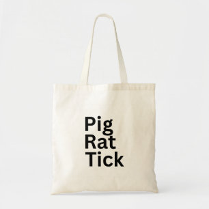Tote Bag Pig Rat Tick PRT