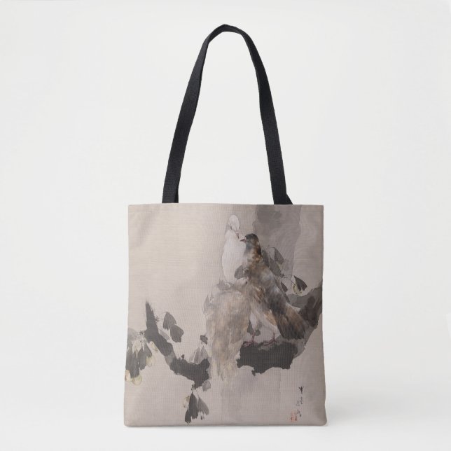 Tote Bag Pigeons dans un arbre par Watanabe Seitei  (Devant)