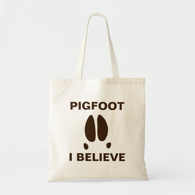 Tote Bag Pigfoot - Je crois (Devant)