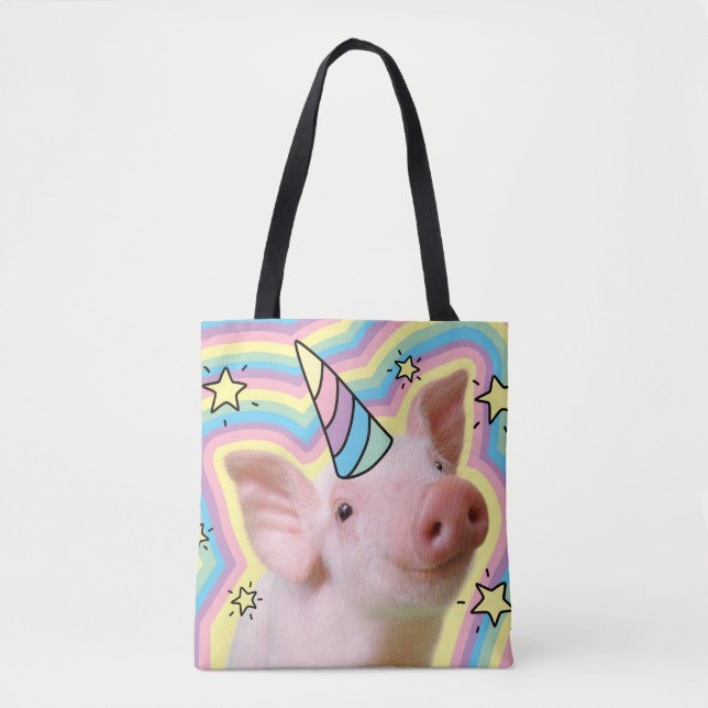 Tote Bag Piglet magique Unicorn (Devant)