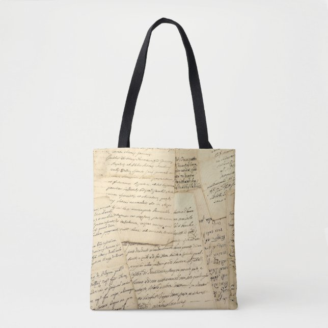 Tote Bag Pile d'anciens manuscrits Vintages (Devant)