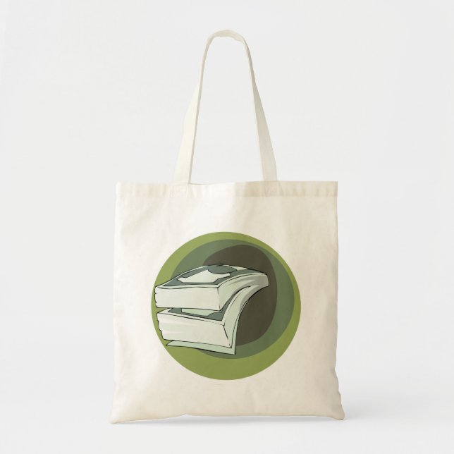 Tote Bag Pile d'Argent Espèces Billets Verts (Devant)