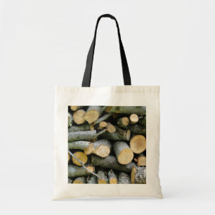 Tote Bag Pile de bois de chauffage coupé empilé