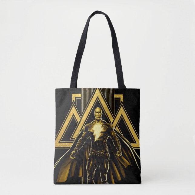 Tote Bag Pilier triangulaire noir Adam (Devant)