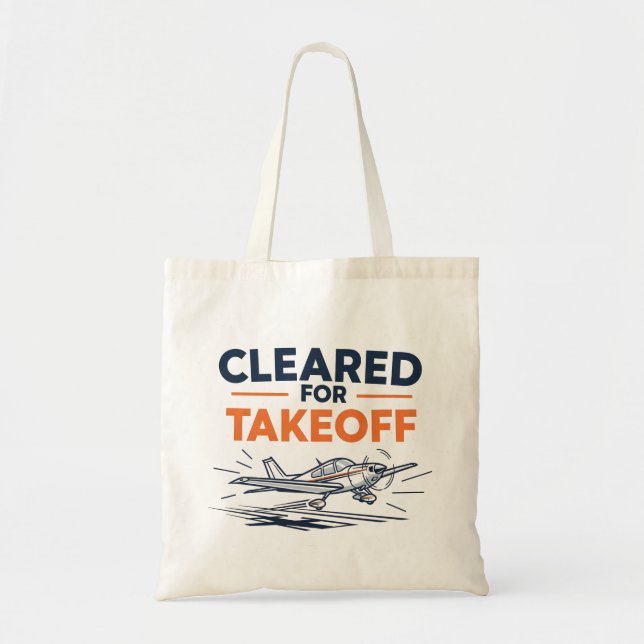 Tote Bag Pilote Autorisé au Décollage (Devant)
