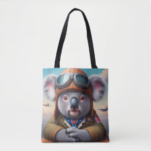 Tote Bag Pilote d'avion Koala