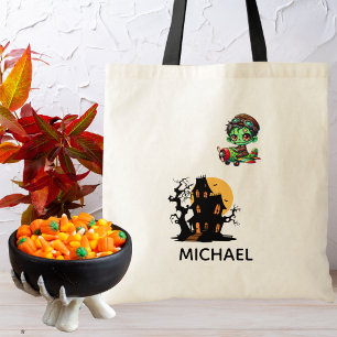 Tote Bag Pilote Zombie avion volant et Bat Funny Halloween