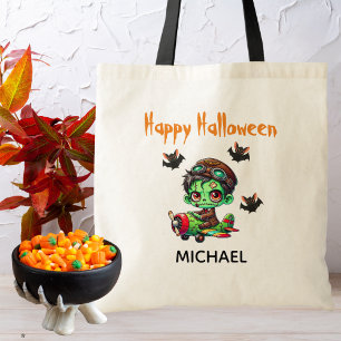 Tote Bag Pilote Zombie volant en Avion & Chauve-souris Drôl
