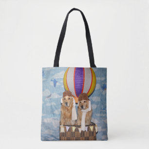 Tote Bag Pilotes chauds de ballon à air de golden retrieve