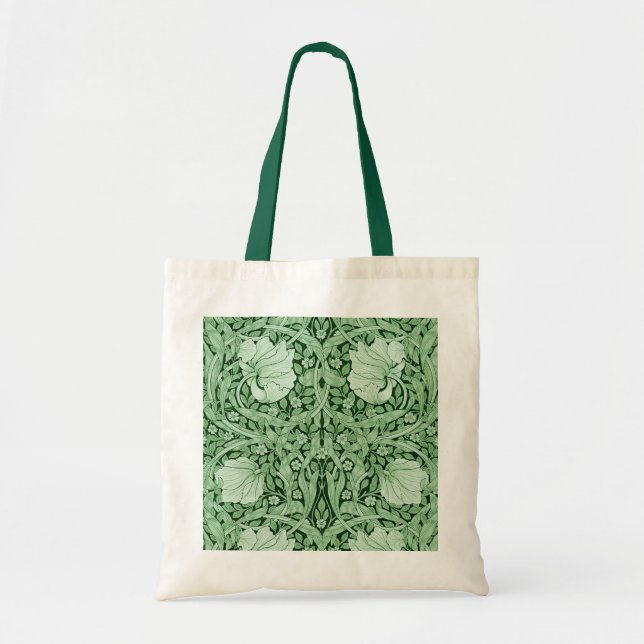 Tote Bag Pimpernel Green, William Morris (Devant)