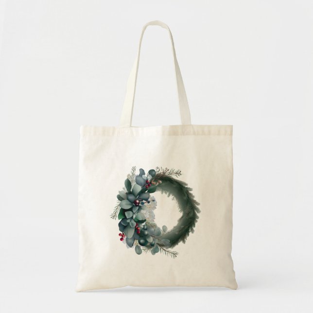 Tote Bag Pin de vacances et couronne d'eucalyptus (Devant)