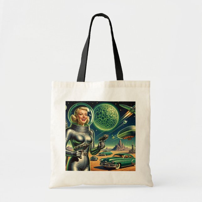 Tote Bag Pin-Up à faisceau laser vintage (Devant)