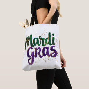 Tote Bag Pinceau de paillettes Mardi Gras