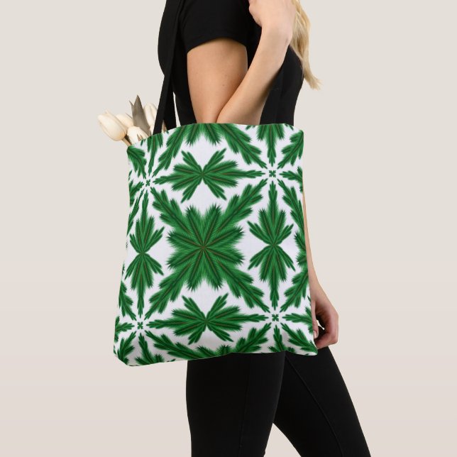 Tote Bag Pine Mandala Shoulder Fourre-tout (2 Tailles) (De près)