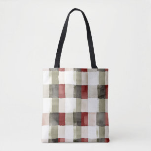 Tote Bag Pine Vert ivoire Rouge rayures Noël