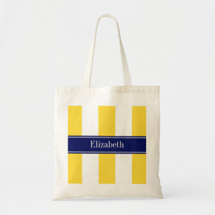 Tote Bag Pineapple White XL Stripes, Navy 5c Nom Monogram