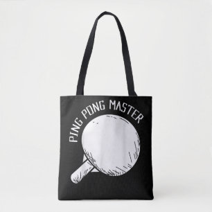 Tote Bag Ping Pong Master Fundy Saying Table Tennis