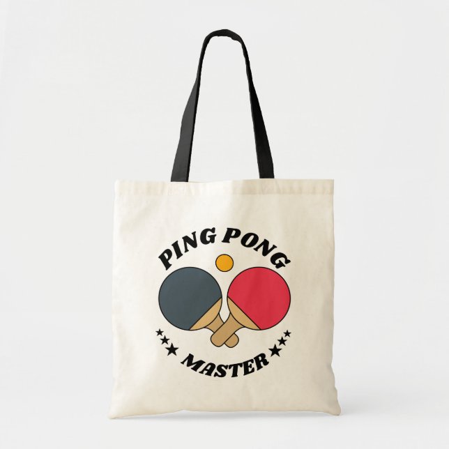 Tote Bag Ping Pong Master - Table Tennis Lover sur mesure (Devant)